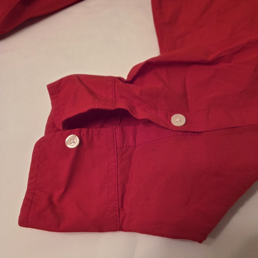 Universal Thread Women's Red Button-Up Dress Shirt - Picture 8 of 13